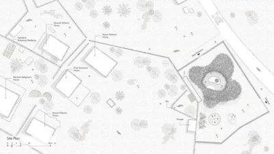 فضای داخلی و مسیر حرکت از زاویه 2 در مهمان‌خانه ندارگ در بلوچستان