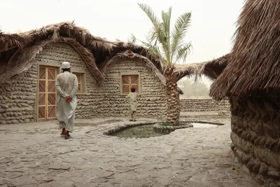 نمای نزدیک از جزئیات اجرایی از زاویه 3 در مهمان‌خانه ندارگ در بلوچستان